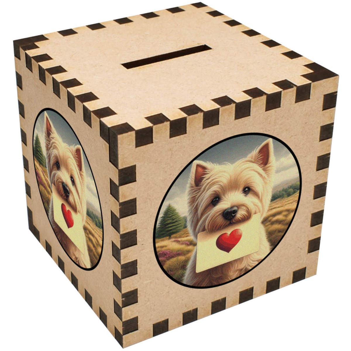 'West Highland Terrier Love Note' Money Box / Piggy Bank (MB00113503)