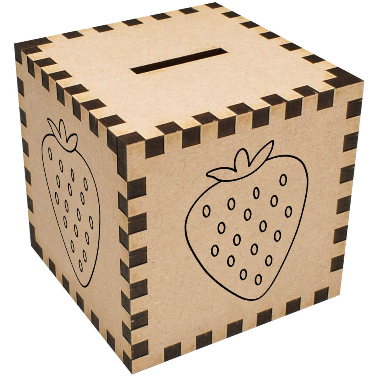 'Strawberry Outline' Money Box / Piggy Bank (MB00116324)