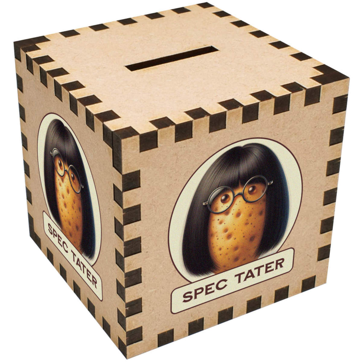 'Funny Potato Wearing Glasses' Money Box / Piggy Bank (MB00116551)