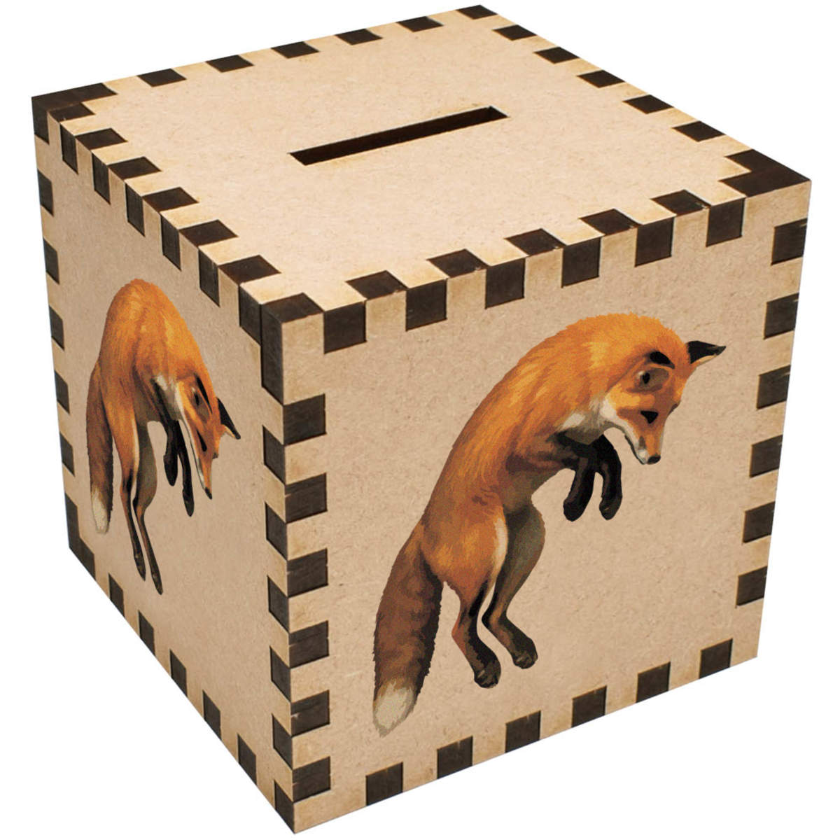 'Red Fox Jumping In The Air After Prey' Money Box / Piggy Bank (MB00116983)