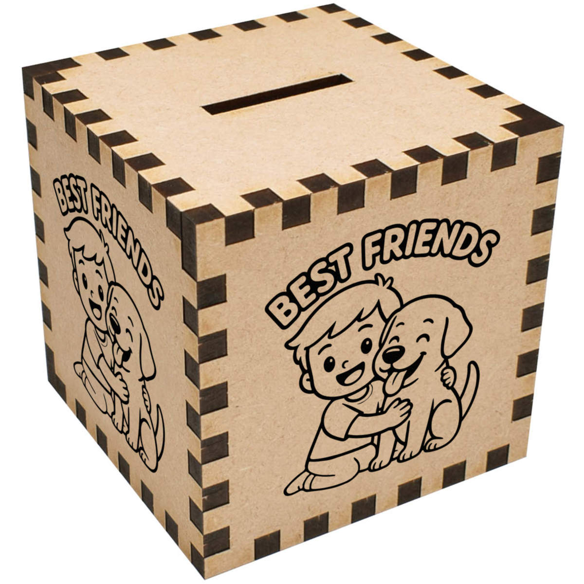 'Best Friends Boy & Dog' Money Box / Piggy Bank (MB00117698)