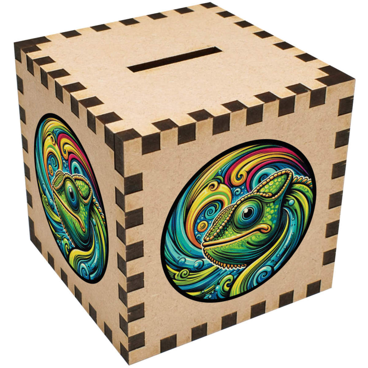 'Funky Chameleon' Money Box / Piggy Bank (MB00119371)