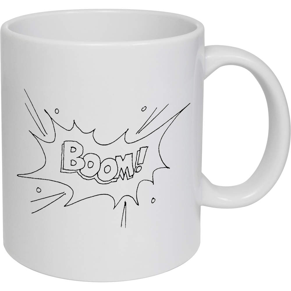 11oz (320ml) 'Boom' Ceramic Mug / Cup (MG00002925)