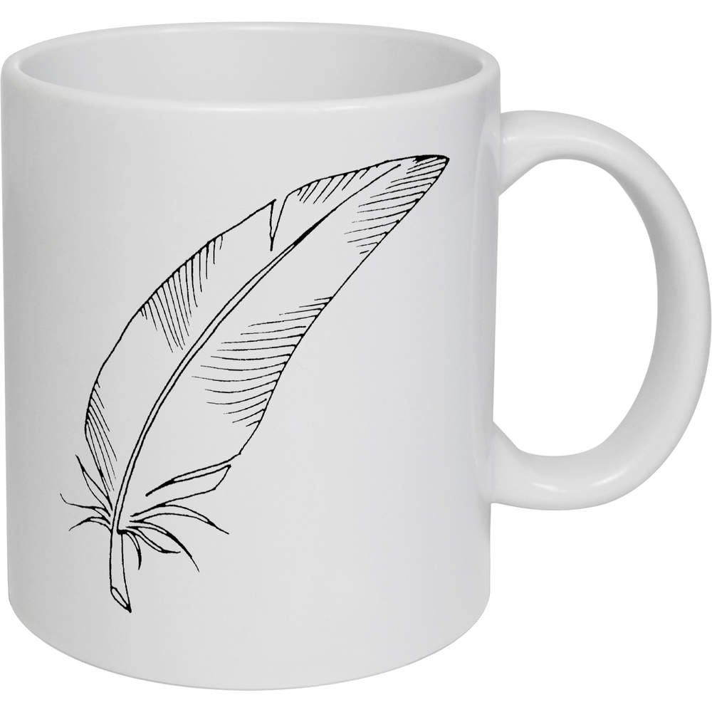 11oz (320ml) 'Feather' Ceramic Mug / Cup (MG00003700)