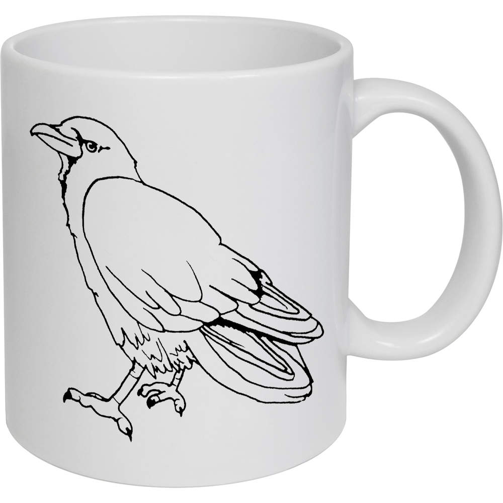 11oz (320ml) 'Raven Bird' Ceramic Mug / Cup (MG00005848)