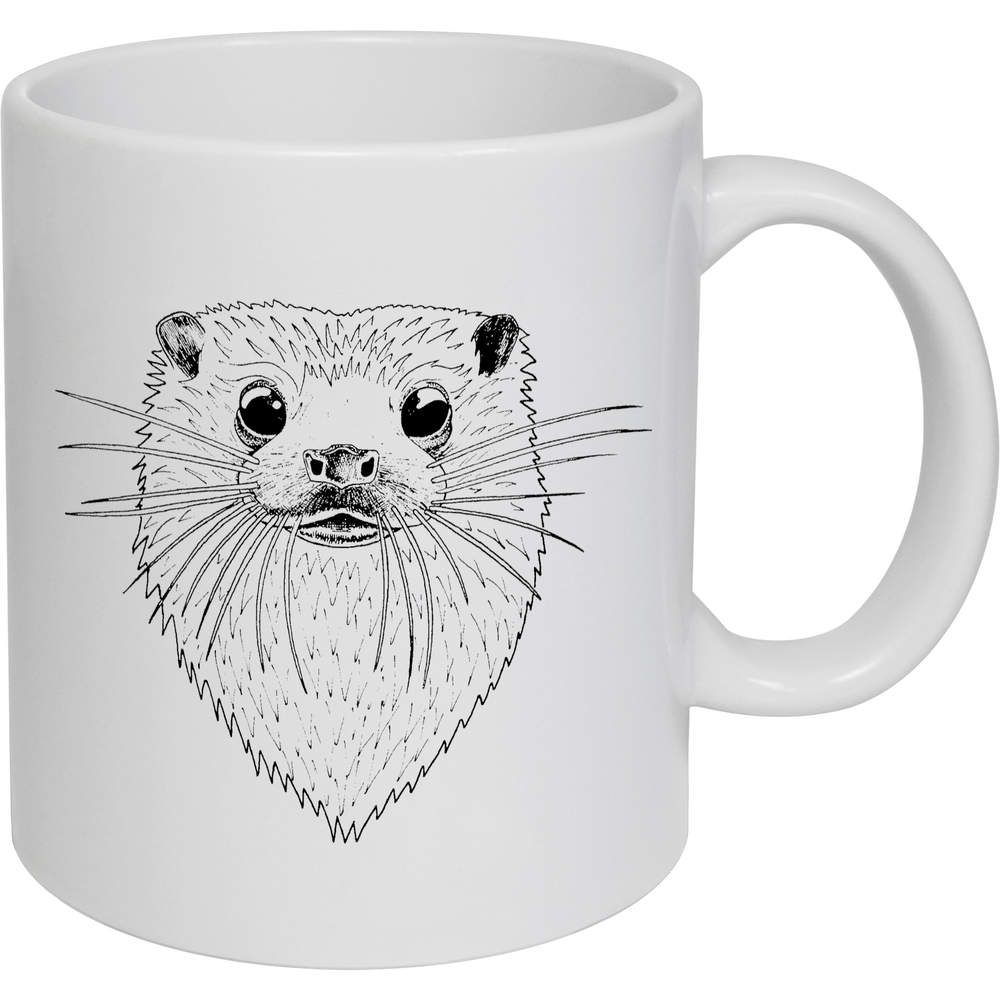 11oz (320ml) 'Friendly Otter' Ceramic Mug / Cup (MG00006339)