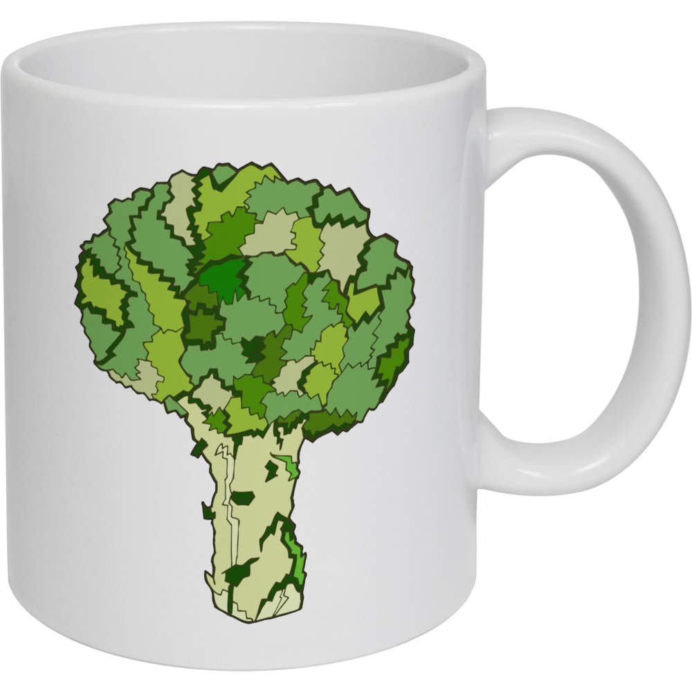 11oz (320ml) 'Broccoli' Ceramic Mug / Cup (MG00007938)