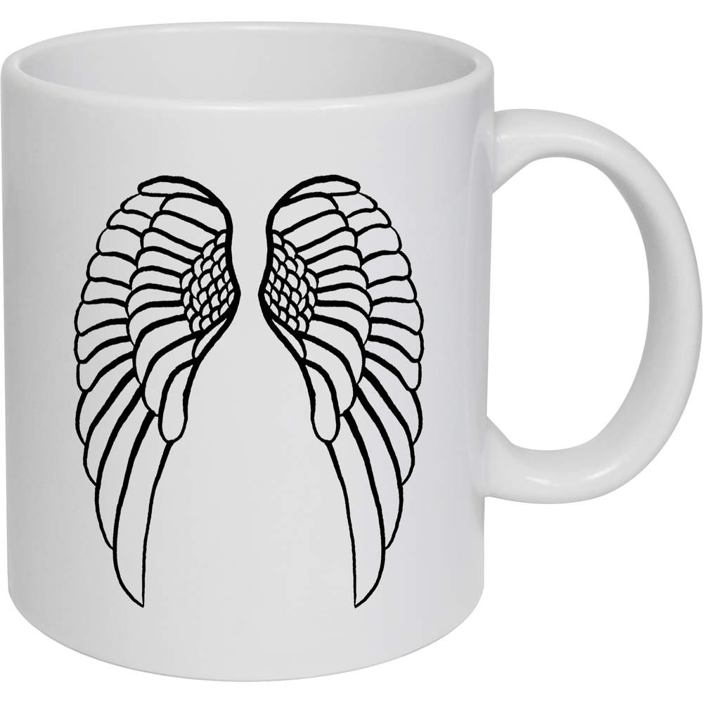 11oz (320ml) 'Angel Wings' Ceramic Mug / Cup (MG00008357)