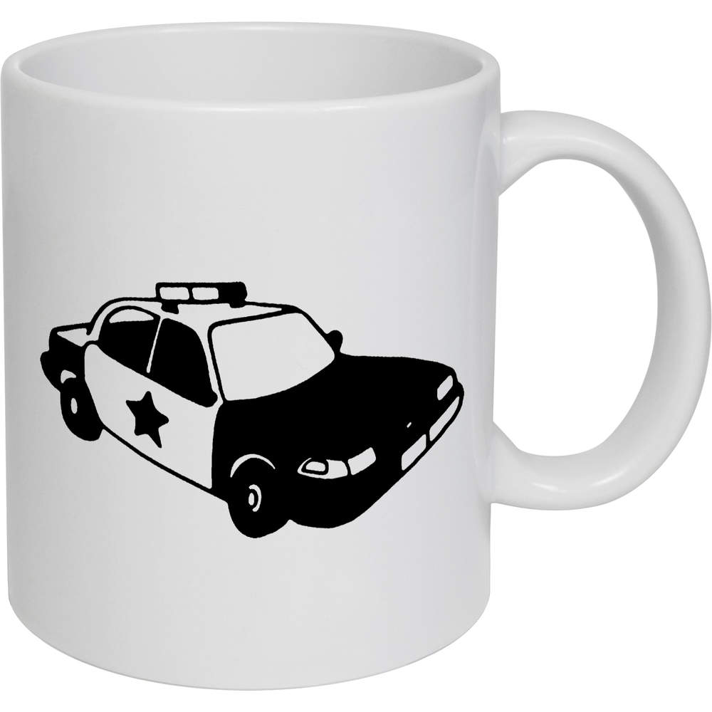 11oz (320ml) 'Police Car' Ceramic Mug / Cup (MG00012377)