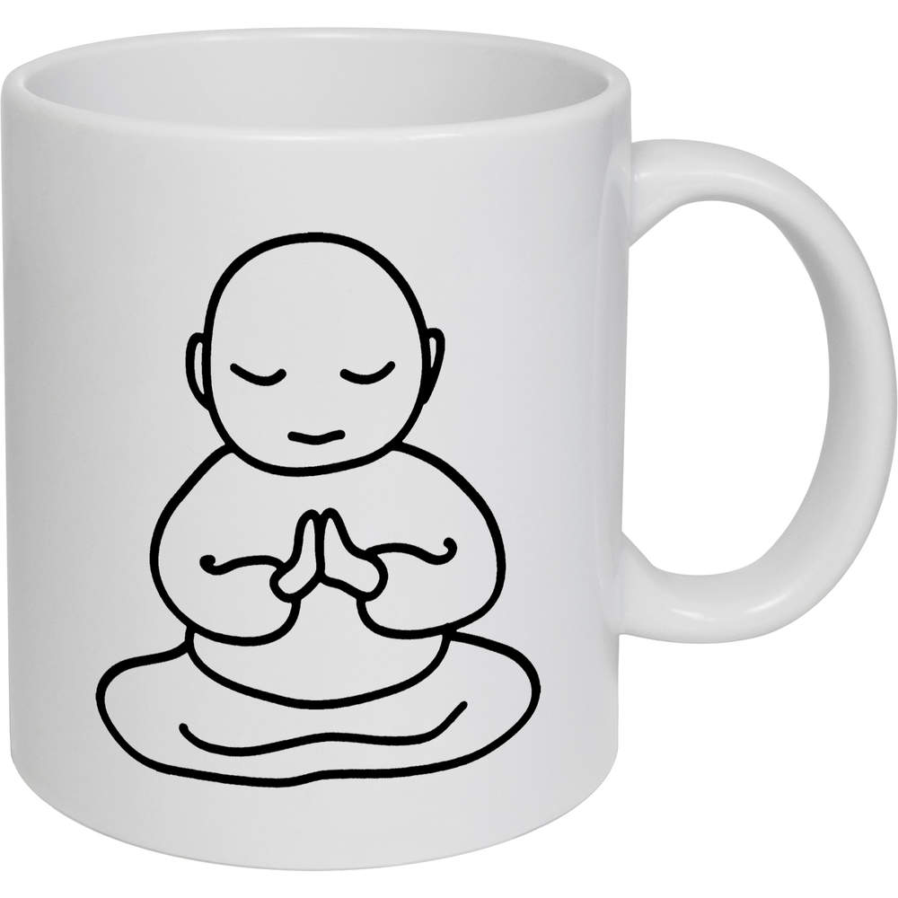 11oz (320ml) 'Buddhist Monk' Ceramic Mug / Cup (MG00012950)