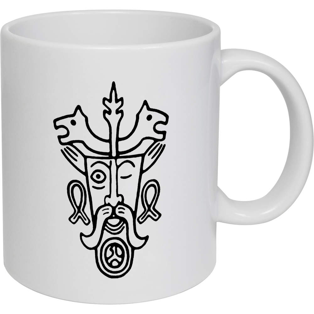 11oz (320ml) 'Odin Face' Ceramic Mug / Cup (MG00013733)
