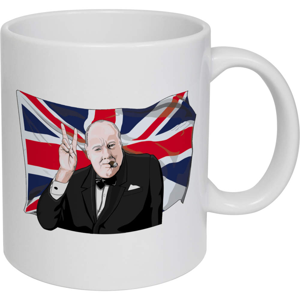 11oz (320ml) 'Winston Churchill' Ceramic Mug / Cup (MG00014363)