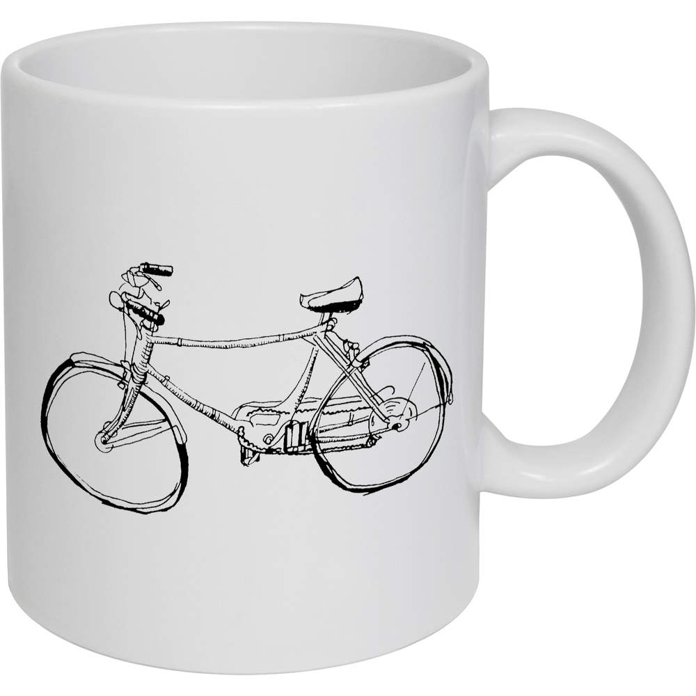 11oz (320ml) 'Bicycle' Ceramic Mug / Cup (MG00015653)