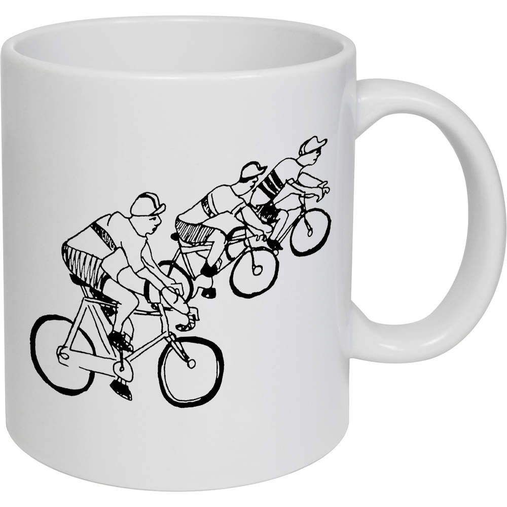 11oz (320ml) 'Cyclists' Ceramic Mug / Cup (MG00016042)