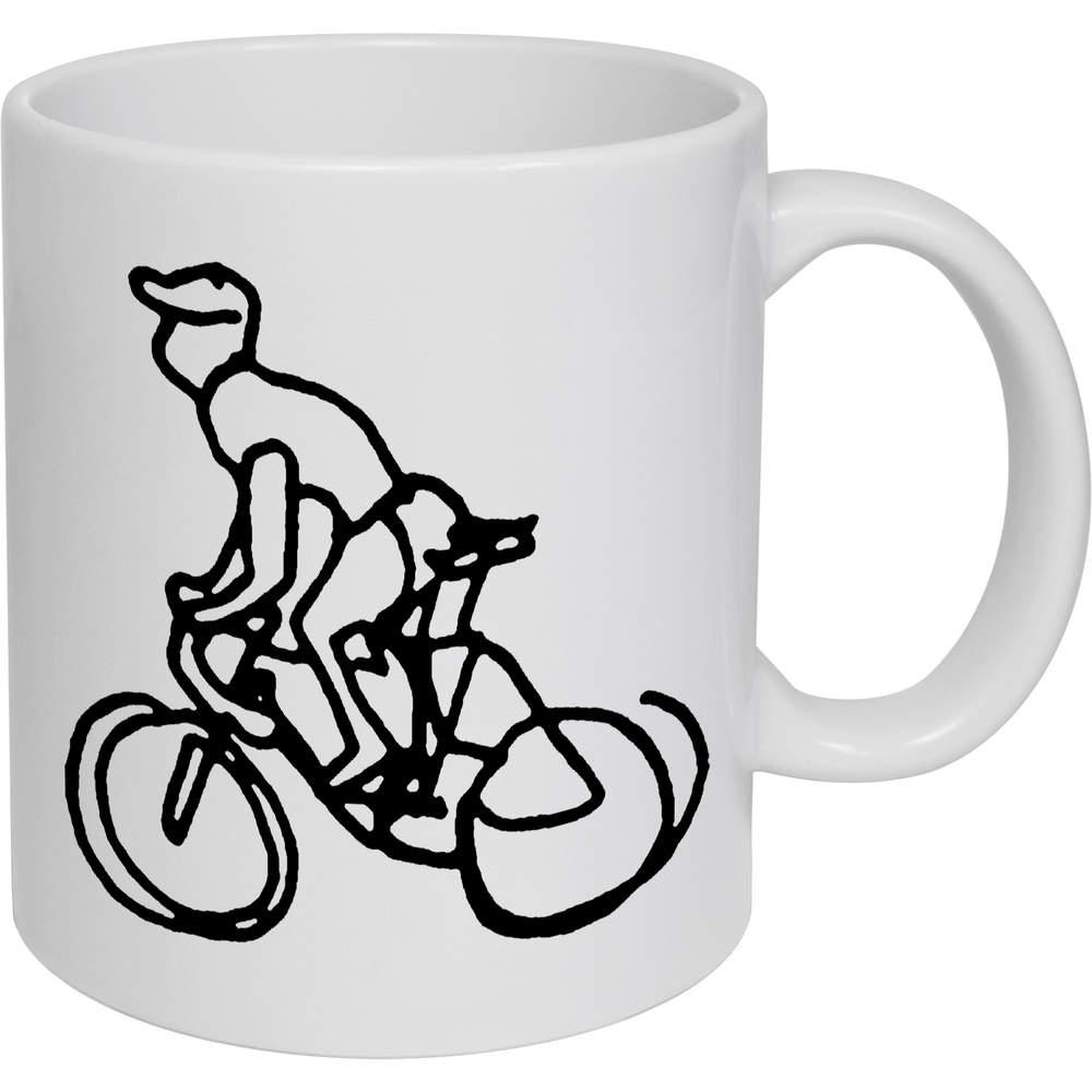 11oz (320ml) 'Cyclist' Ceramic Mug / Cup (MG00016043)