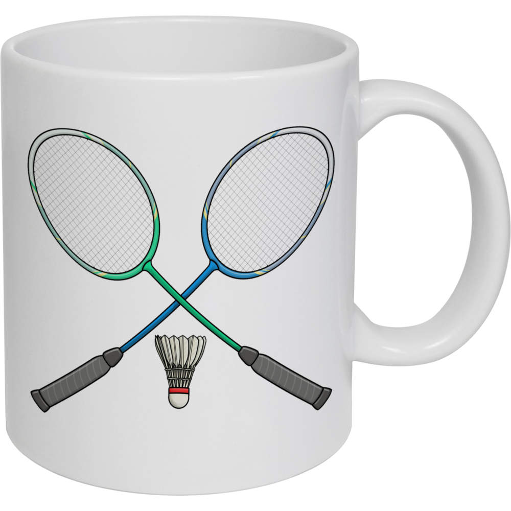 11oz (320ml) 'Badminton' Ceramic Mug / Cup (MG00017289)