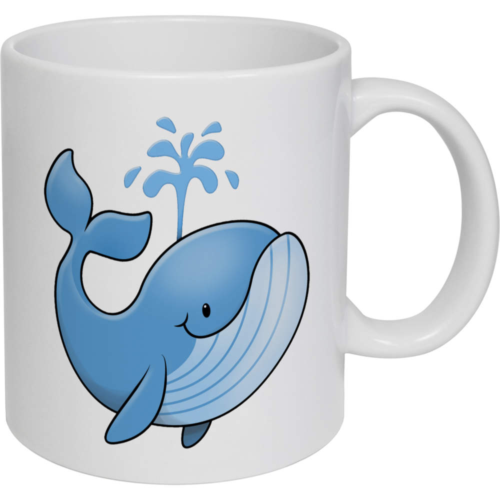 11oz (320ml) 'Whale' Ceramic Mug / Cup (MG00018494)