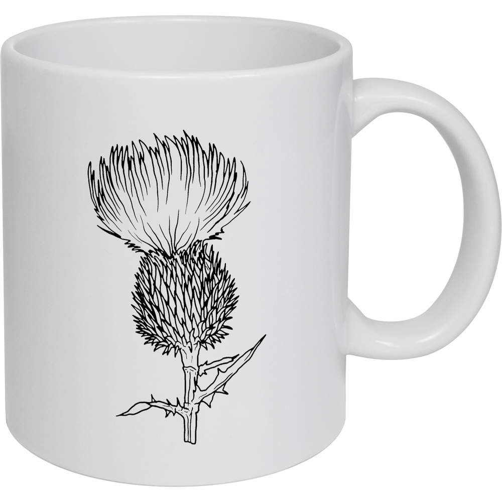 11oz (320ml) 'Thistle' Ceramic Mug / Cup (MG00044527)