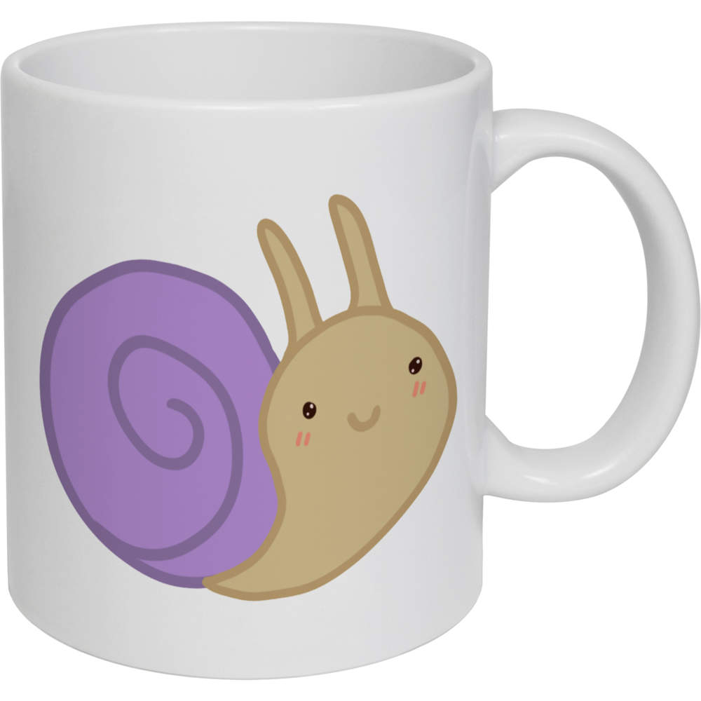 11oz (320ml) 'Happy Snail' Ceramic Mug / Cup (MG00044859)