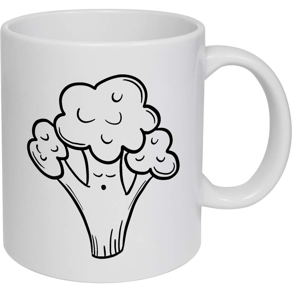 11oz (320ml) 'Broccoli' Ceramic Mug / Cup (MG00047021)