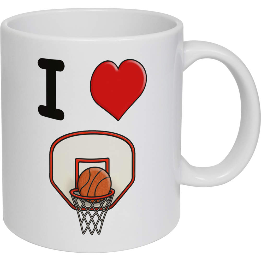 I Love Basketball' Taza ceramica (MG034152) | eBay