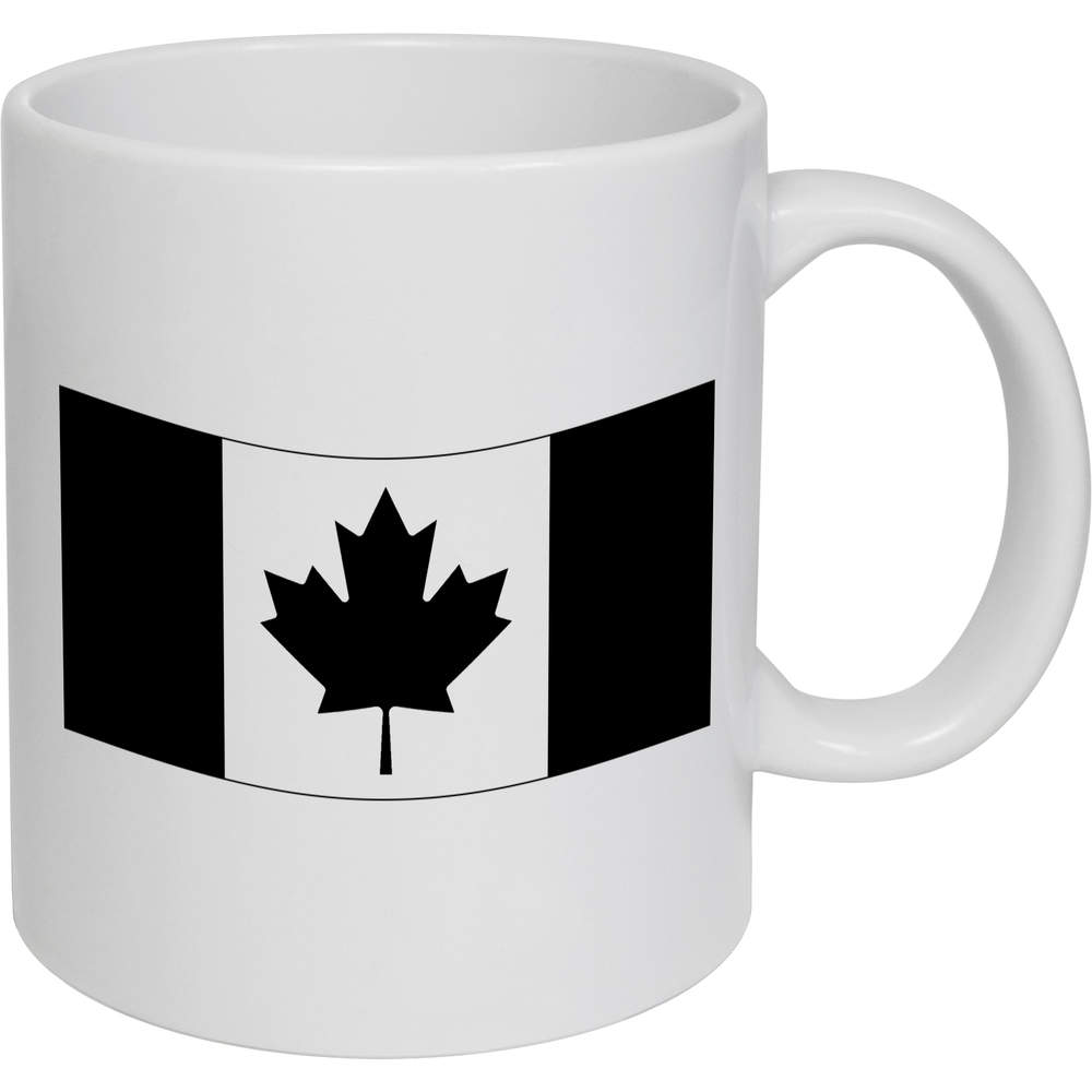 11oz (320ml) 'Canadian Flag' Ceramic Mug / Cup (MG00051205)