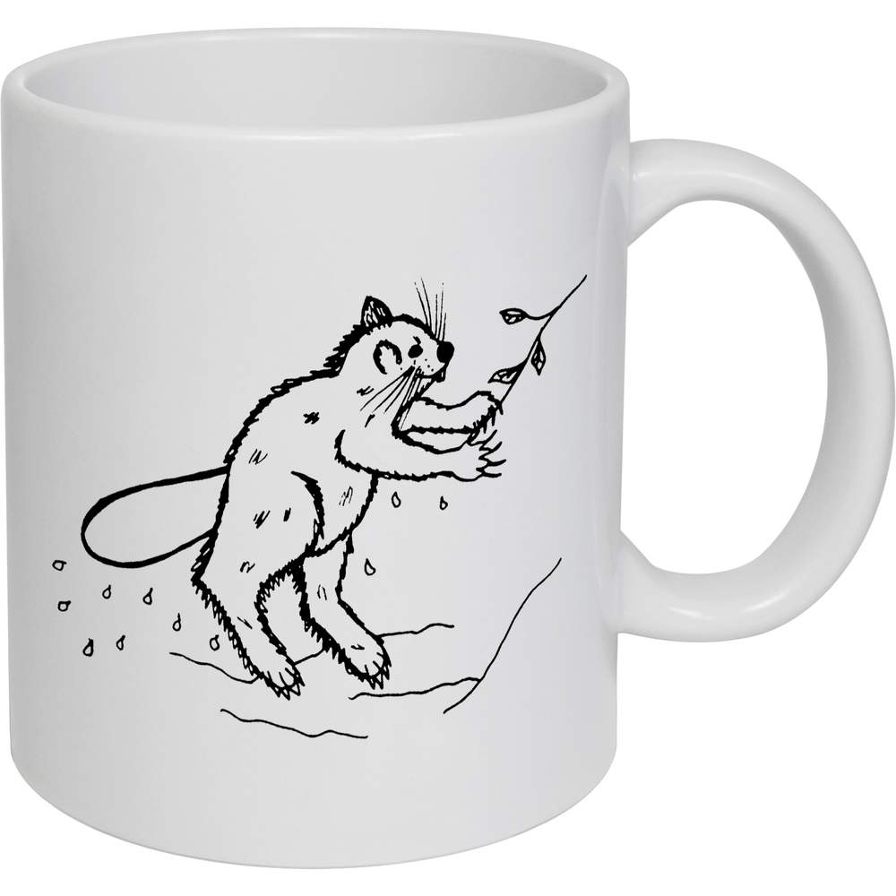 11oz (320ml) 'Beaver' Ceramic Mug / Cup (MG00058750)