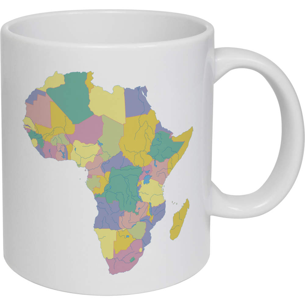 11oz (320ml) 'Map Of Africa' Ceramic Mug / Cup (MG00059052)