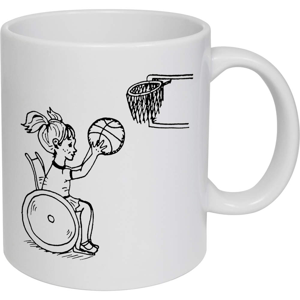 11oz (320ml) 'Disabled Basketball Player' Ceramic Mug / Cup (MG00060270)