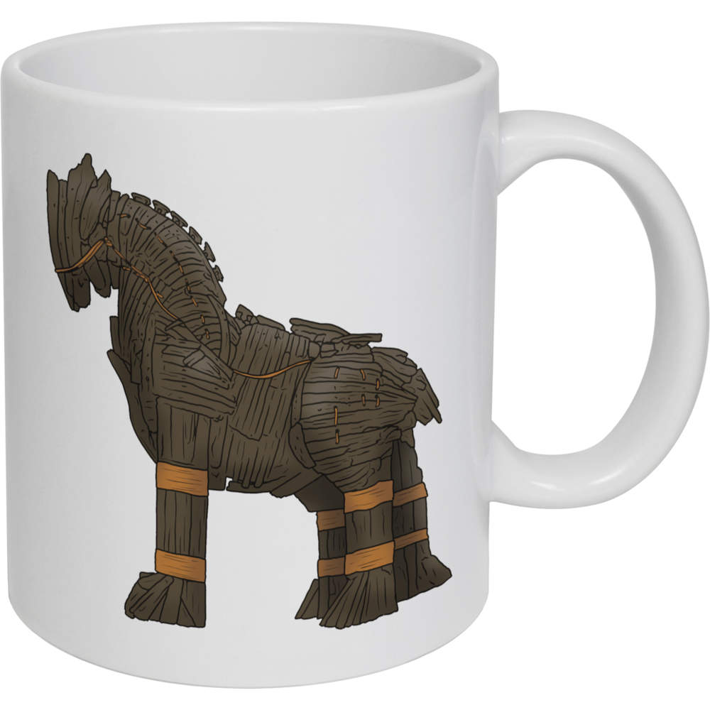 11oz (320ml) 'Trojan Horse' Ceramic Mug / Cup (MG00063572)