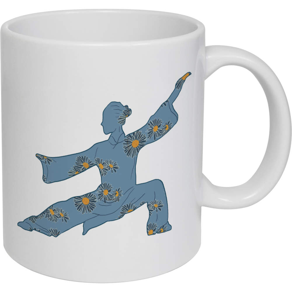 11oz (320ml) 'Tai Chi floral lady ' Ceramic Mug / Cup (MG00065836)
