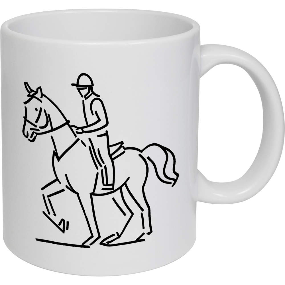 11oz (320ml) 'Horse Rider' Ceramic Mug / Cup (MG00069953)