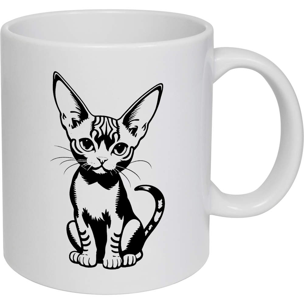11oz (320ml) 'Sphynx Kitten' Ceramic Mug / Cup (MG00070292)