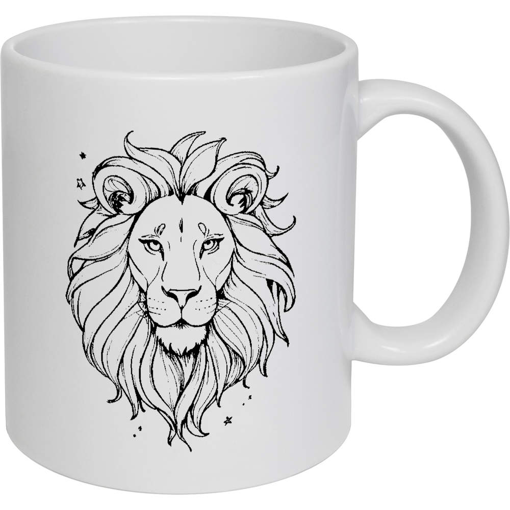 11oz (320ml) 'Leo Lion' Ceramic Mug / Cup (MG00071677)