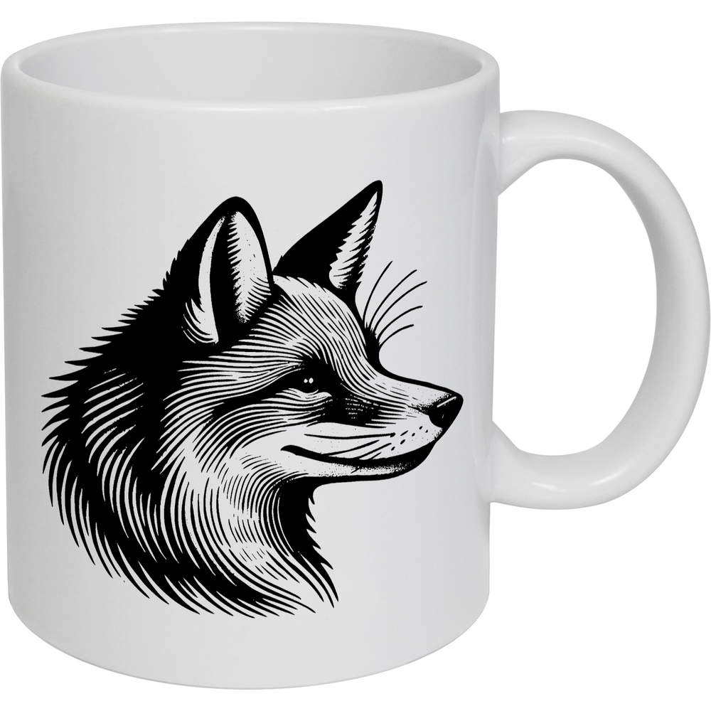 11oz (320ml) 'Head of a Fox' Ceramic Mug / Cup (MG00072840)