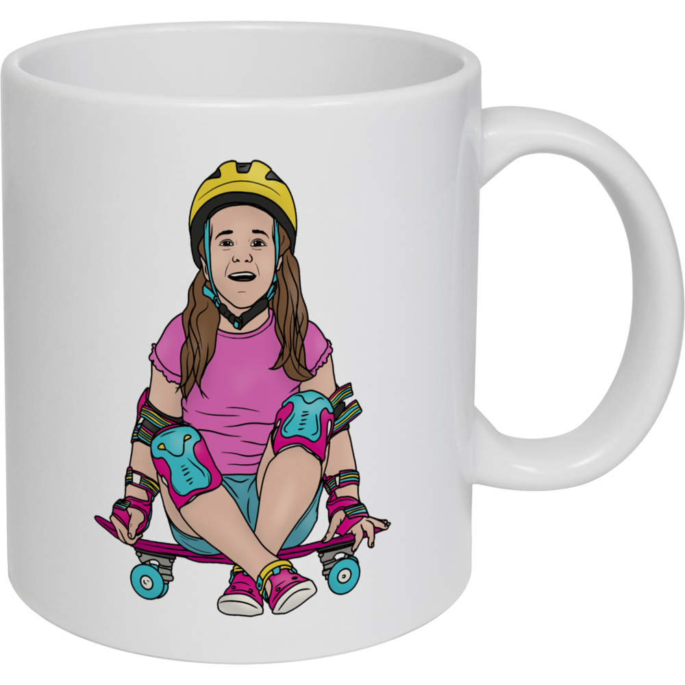 11oz (320ml) 'Skater Girl' Ceramic Mug / Cup (MG00074628)