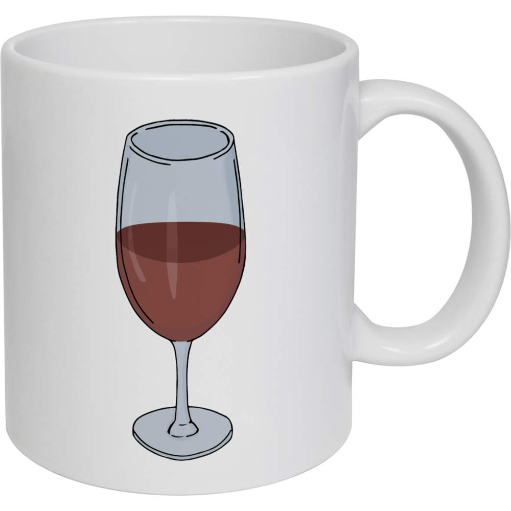 11oz (320ml) 'Red Wine Glass' Ceramic Mug / Cup (MG00075756)