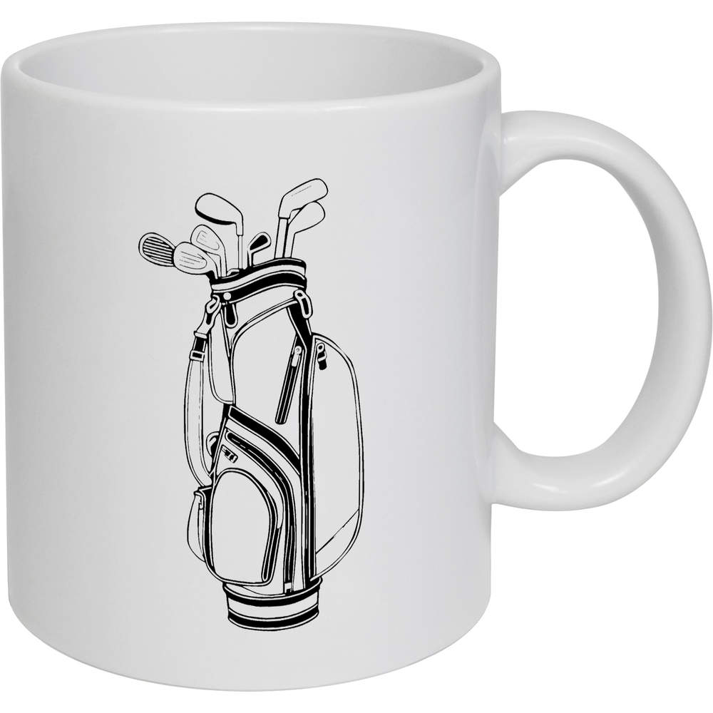 11oz (320ml) 'Golf Bag Filled with Irons and Woods' Ceramic Mug / Cup (MG00077417)