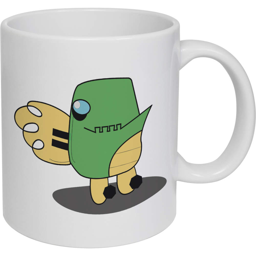 11oz (320ml) 'Gushy Dragon' Ceramic Mug / Cup (MG00077441)