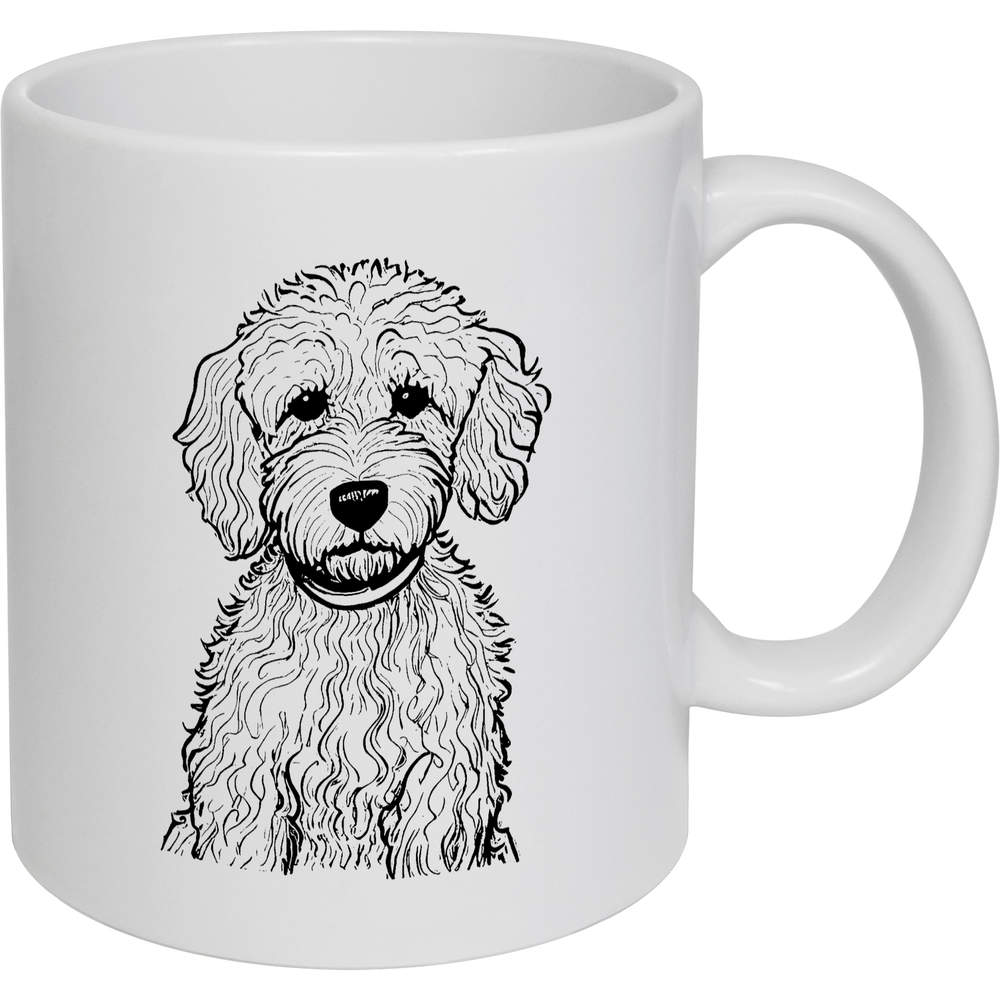 'Australian Labradoodle' Ceramic Mug / Cup - White, 320ml - 11oz Coffee / Tea Cup for Home, Office, Hot Drinks and Gifts (MG00077615)