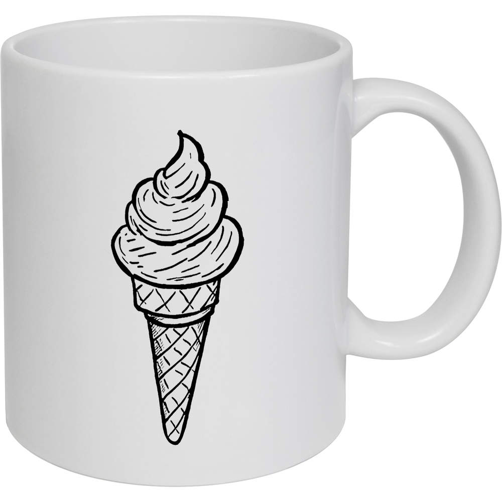 11oz (320ml) 'Ice Cream Cone' Ceramic Mug / Cup (MG00077913)
