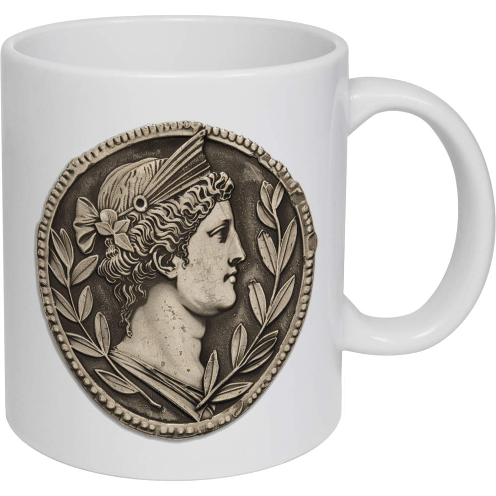 11oz (320ml) 'Roman Coin' Ceramic Mug / Cup (MG00079856)