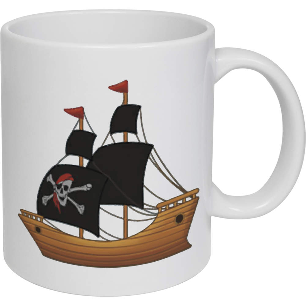 11oz (320ml) 'Pirate Ship' Ceramic Mug / Cup (MG00080387)