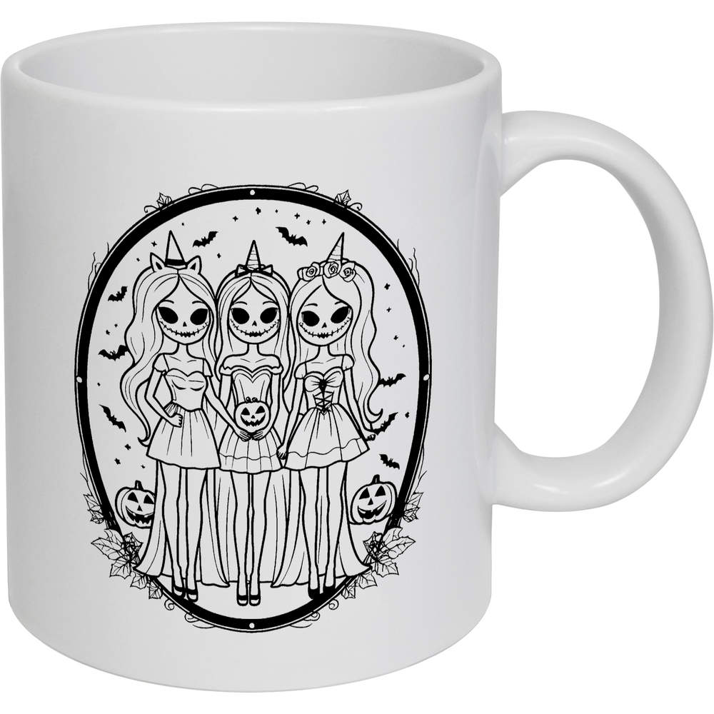 11oz (320ml) 'Halloween Bachelorette Party' Ceramic Mug / Cup (MG00081199)