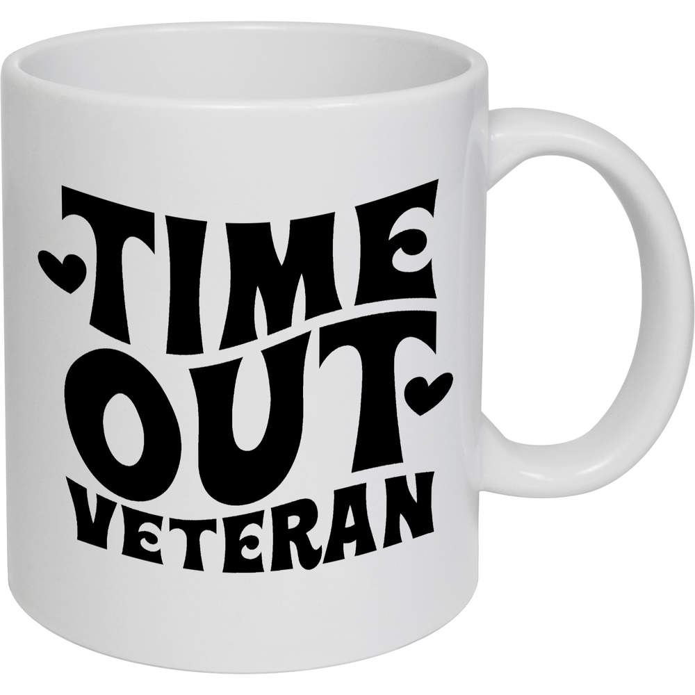 11oz (320ml) 'Time Out Veteran Funny Text ' Ceramic Mug / Cup (MG00083927)