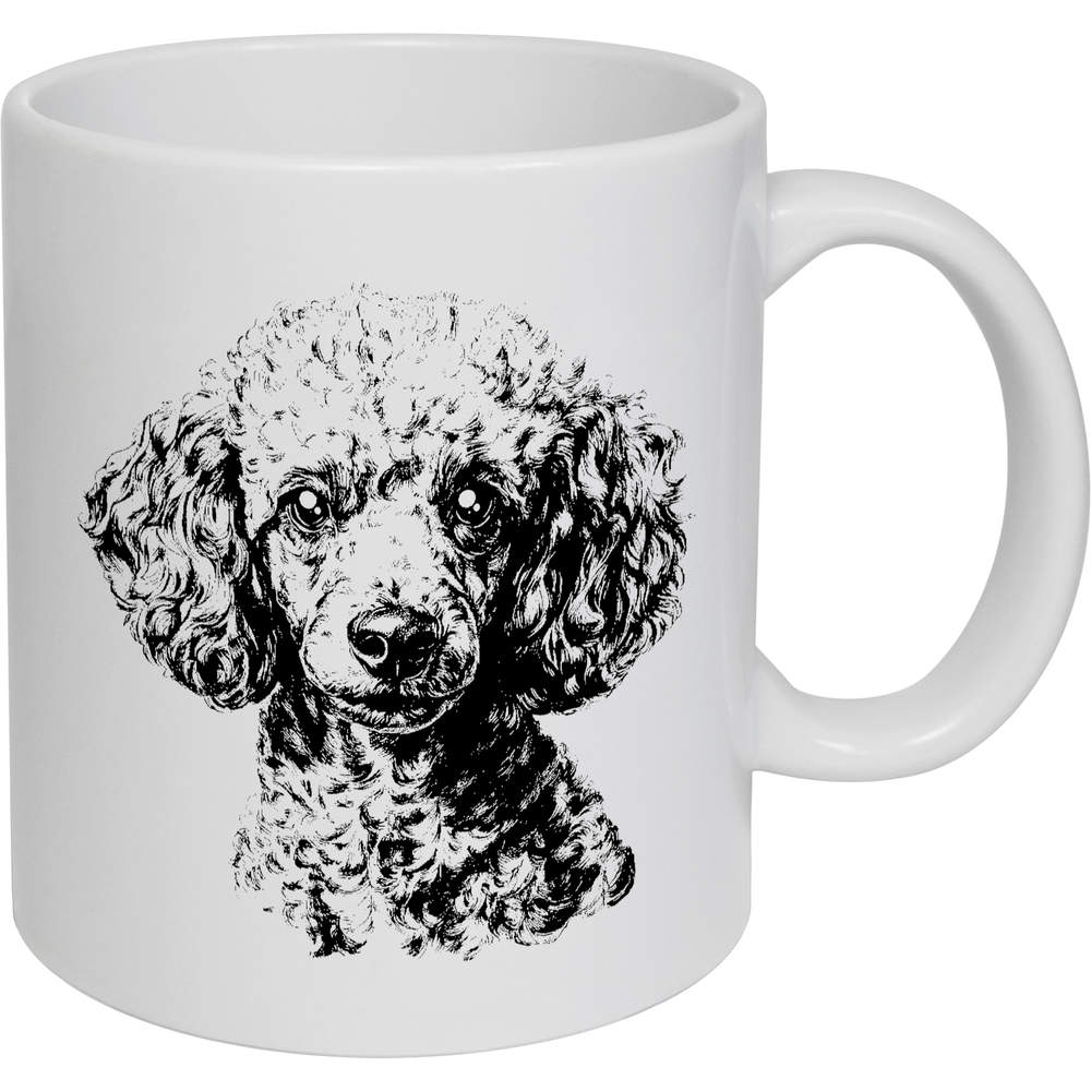 11oz (320ml) 'Poodle Portrait' Ceramic Mug / Cup (MG00084823)