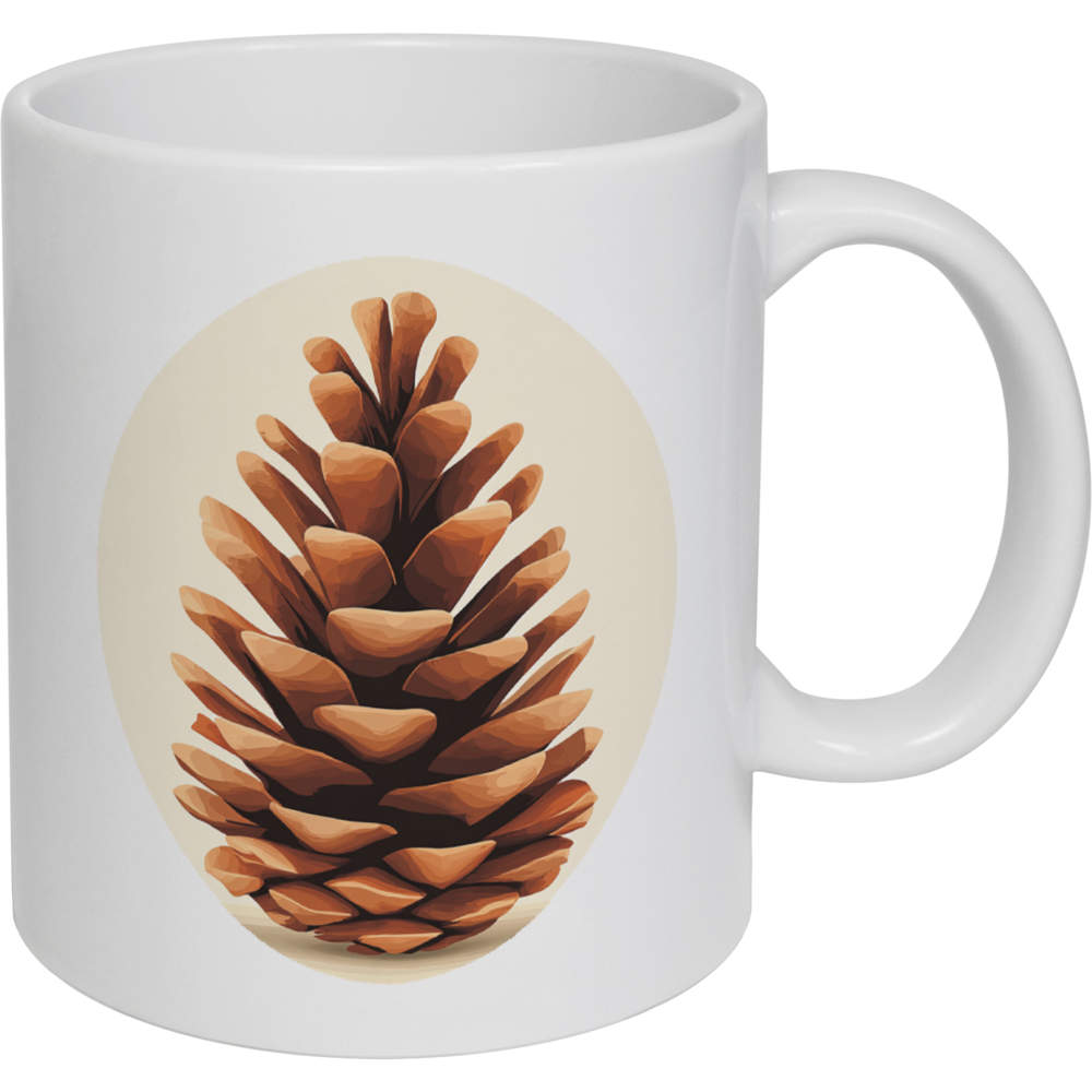 11oz (320ml) 'Autumn Pine Cone' Ceramic Mug / Cup (MG00085280)