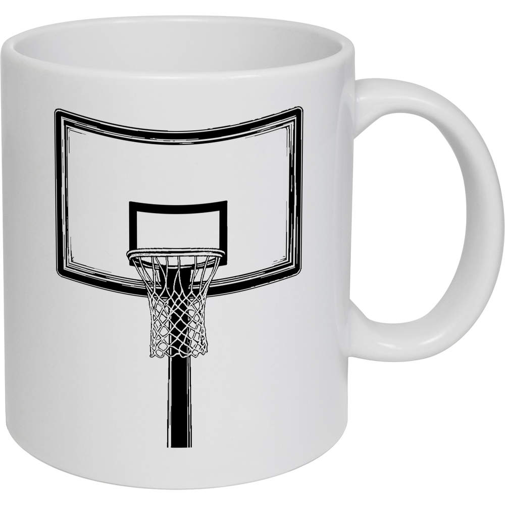 11oz (320ml) 'Basketball Net and Backboard' Ceramic Mug / Cup (MG00085544)