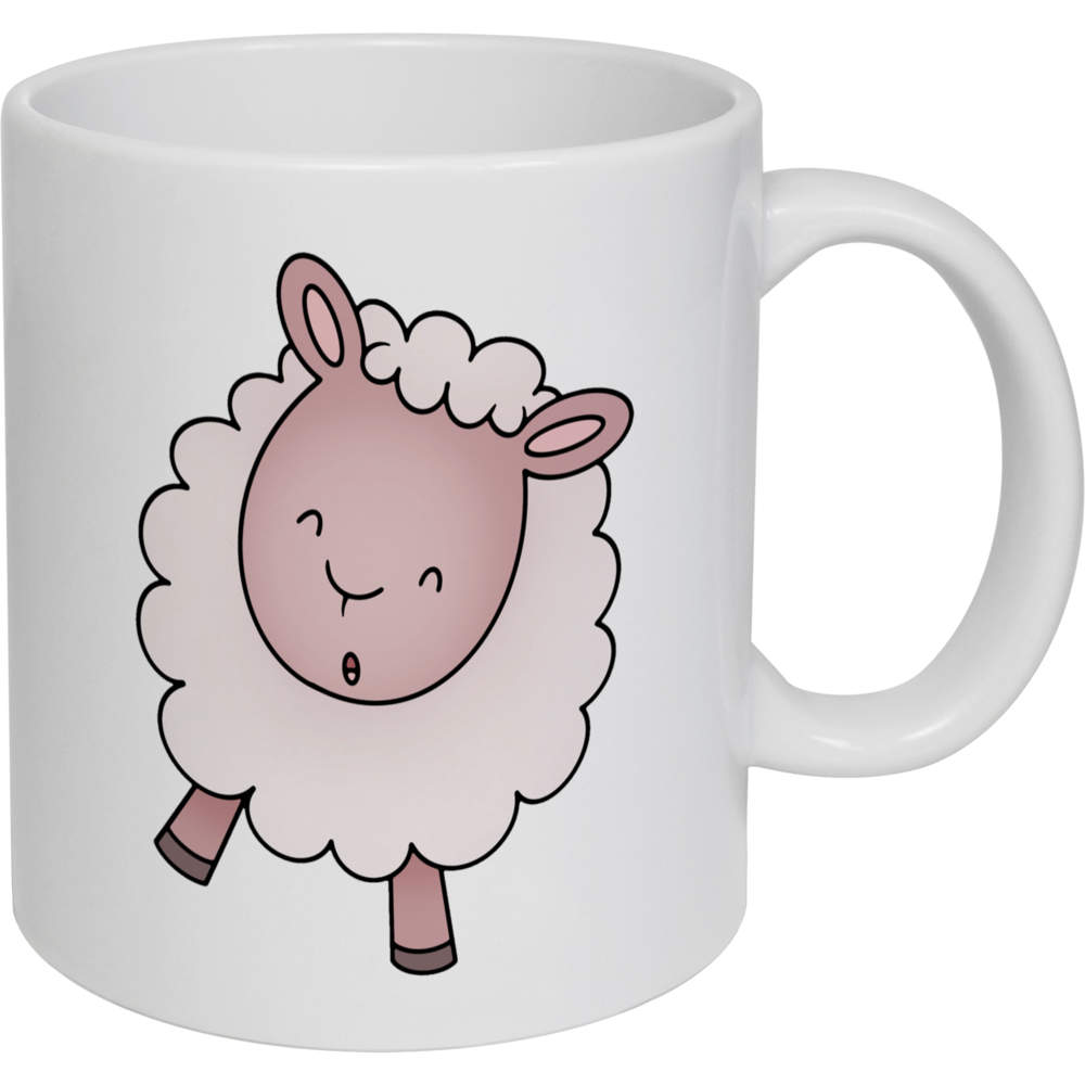 11oz (320ml) 'Dancing Lamb' Ceramic Mug / Cup (MG00086169)
