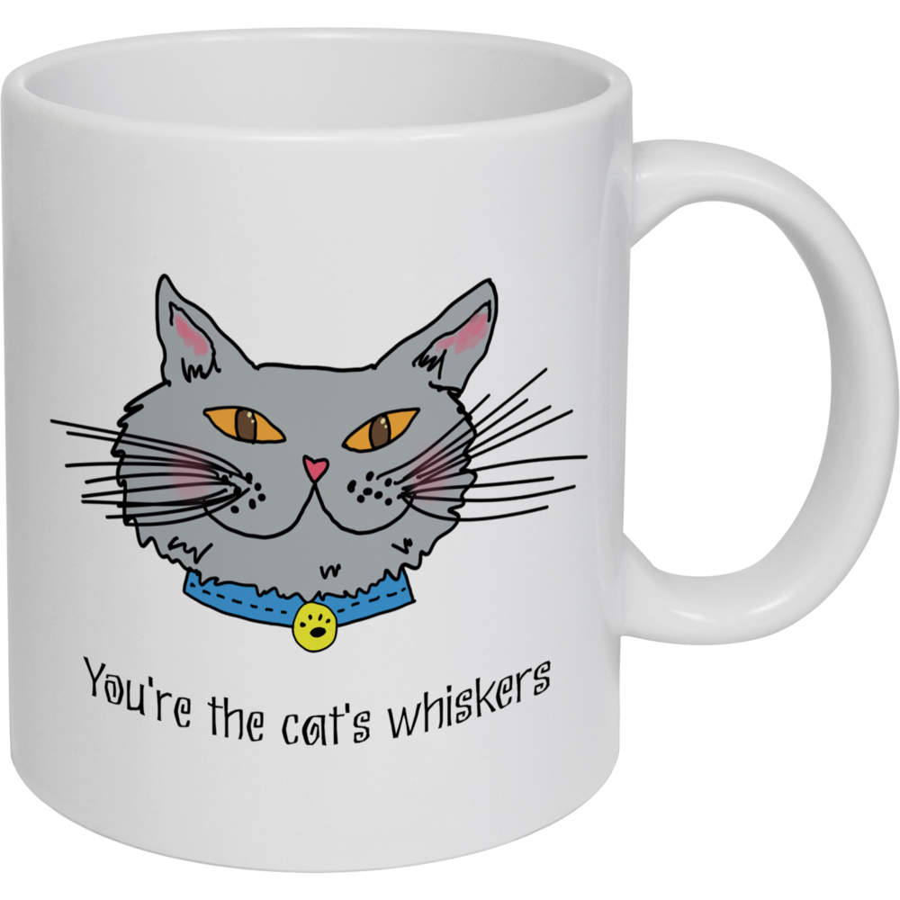 11oz (320ml) 'You're The Cat's Whiskers' Ceramic Mug / Cup (MG00086659)